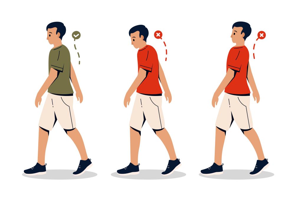 correct brisk walking posture